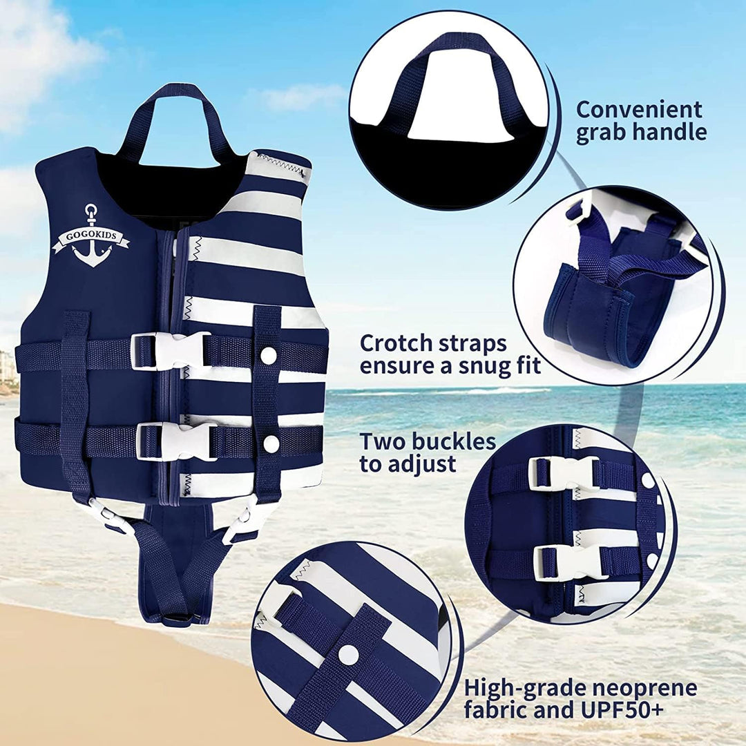 Kinder Schwimmweste Neopren Weste Schwimmjacke Kleinkinder Jungen Mädchen Bademode Schwimmen Jacke S