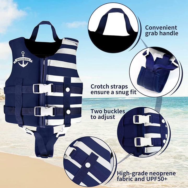 Kinder Schwimmweste Neopren Weste Schwimmjacke Kleinkinder Jungen Mädchen Bademode Schwimmen Jacke S