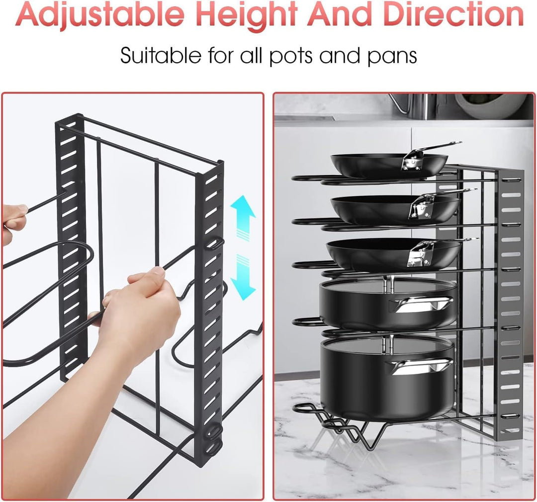 Metall Topf Halter Rack Multi Layers Einstellbare Arbeitsplatte Topf und Pfanne Speicher Rack Standi