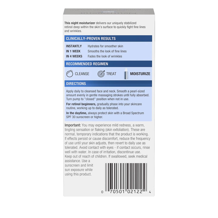 Neutrogena Rapid Wrinkle Repair Night Moisturizer - Nachtpflege, feuchtigkeitsspendend - Anti Agin,