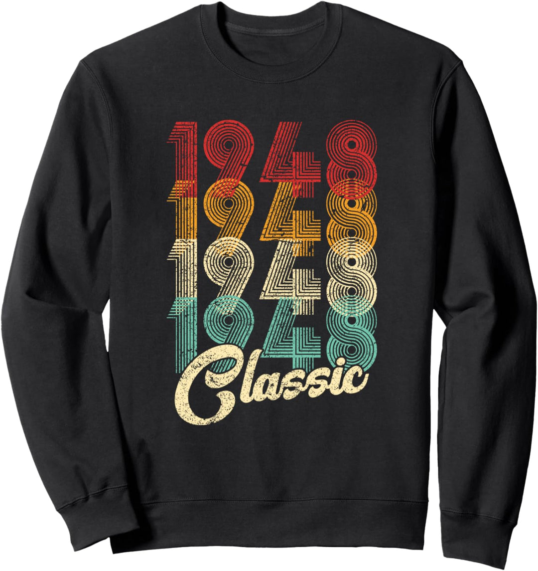 Klassisch 1948 Vintage 72. Geburtstagsgeschenk Männer Frauen Sweatshirt