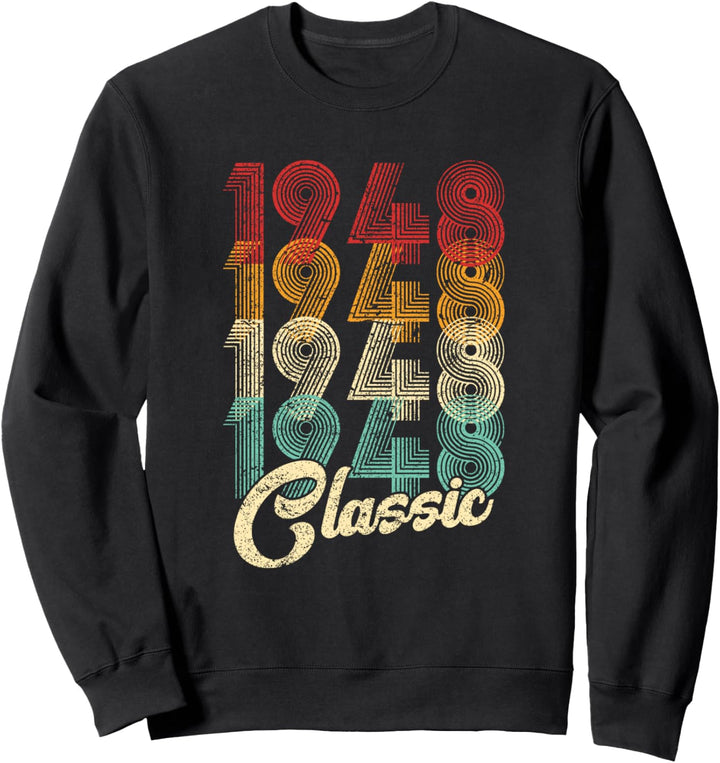 Klassisch 1948 Vintage 72. Geburtstagsgeschenk Männer Frauen Sweatshirt