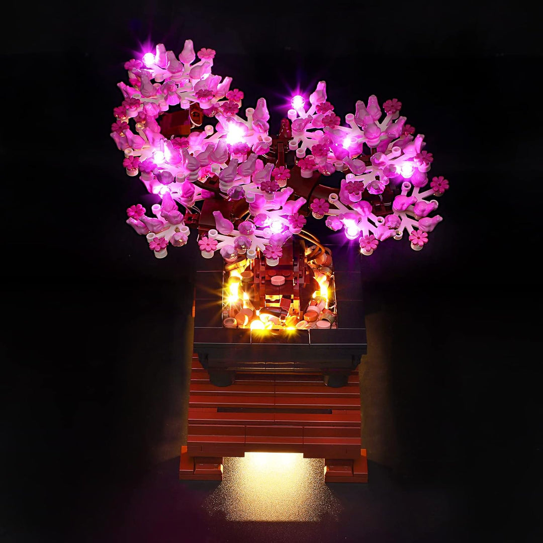 YEABRICKS LED Licht für Lego-10281 Creator Expert Bonsai Tree(Pink) Bausteine Modell (Lego Set Nicht