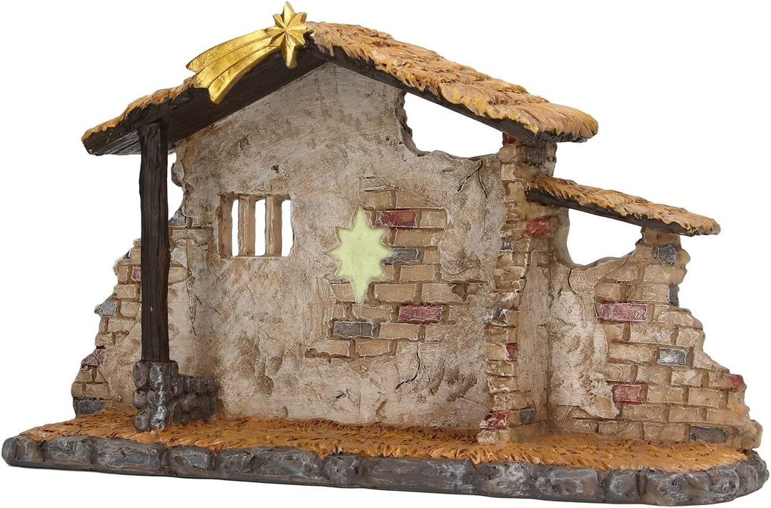 Raguso Weihnachtskrippe-Schuppen-Statue, vielseitig einsetzbar, Exquisite Verarbeitung, langlebige K