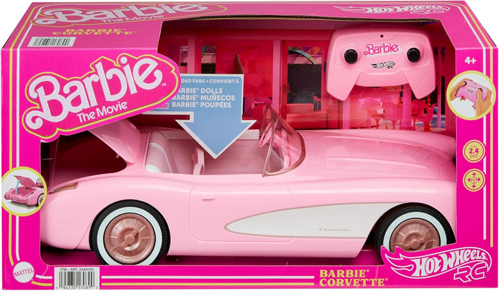 Hot Wheels Ferngesteuertes Auto, R/C Barbie Corvette - ferngesteuertes Fahrzeug, 1956 Corvette Sting