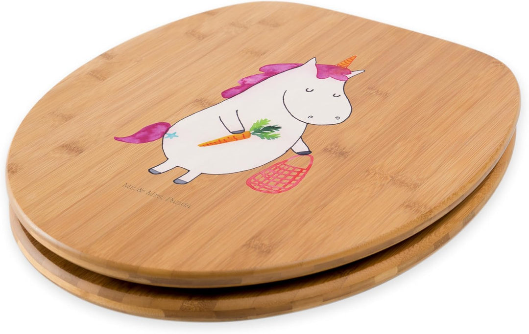 Mr. &amp; Mrs. Panda Motiv WC Sitz Einhorn Gemüse - Geschenk, WC-Sitz, Bio, Wochenmarkt, Einhörner, Pega
