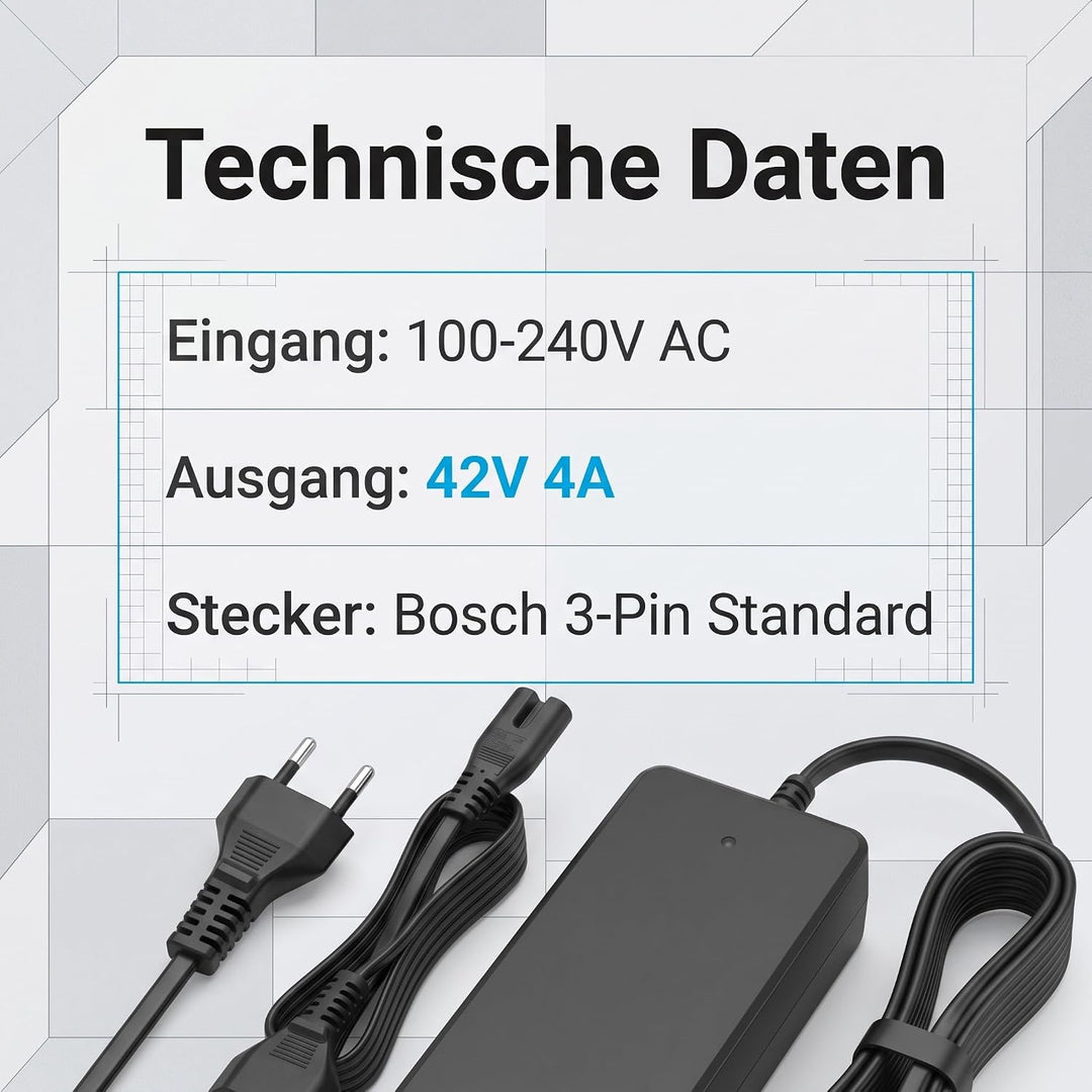 42V 4A Elektrowerkzeugladegerät für Bosch Performance und Active Line 36V4A