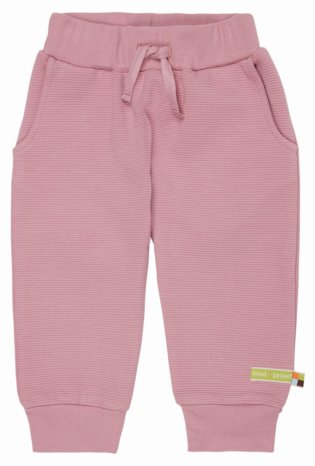 loud + proud Unisex Rippenstruktur, GOTS Zertifiziert Lässige Hose 74-80 Aster, 74-80 Aster