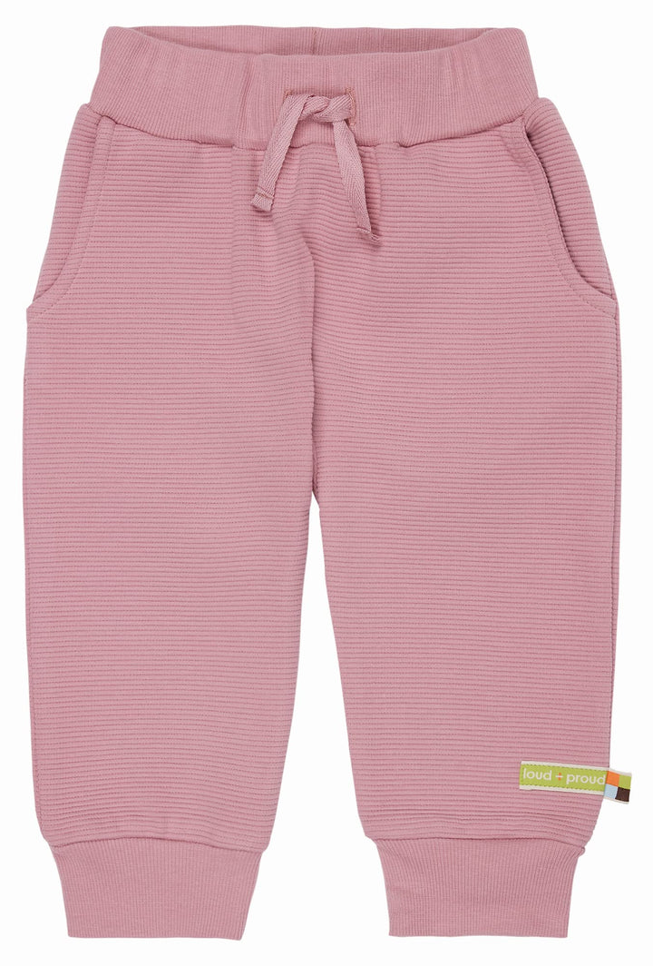 loud + proud Unisex Rippenstruktur, GOTS Zertifiziert Lässige Hose 74-80 Aster, 74-80 Aster