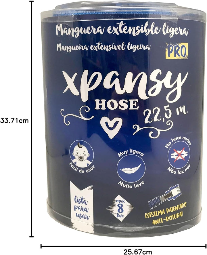 Xpansy Hose Pro C2607B Durch Wasserdruck Verlängerbarer Schlauch, Blau, 22,5 Meter 22,5 Meter Pro, 2