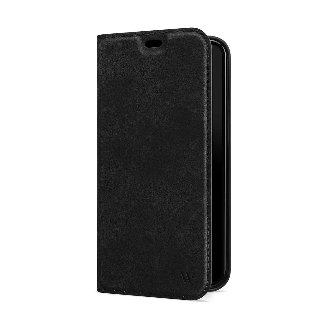 WIIUKA Hülle für iPhone 14 Pro Max, Leder aus Deutschland, mit Kartenfach, extra Dünn, Handyhülle mi