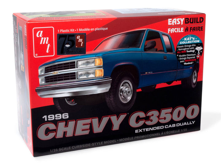 AMT AMT1409M/12 1/25 1996 Chevrolet C-3500 Dually Pickup Modellbausatz, Mehrfarbig