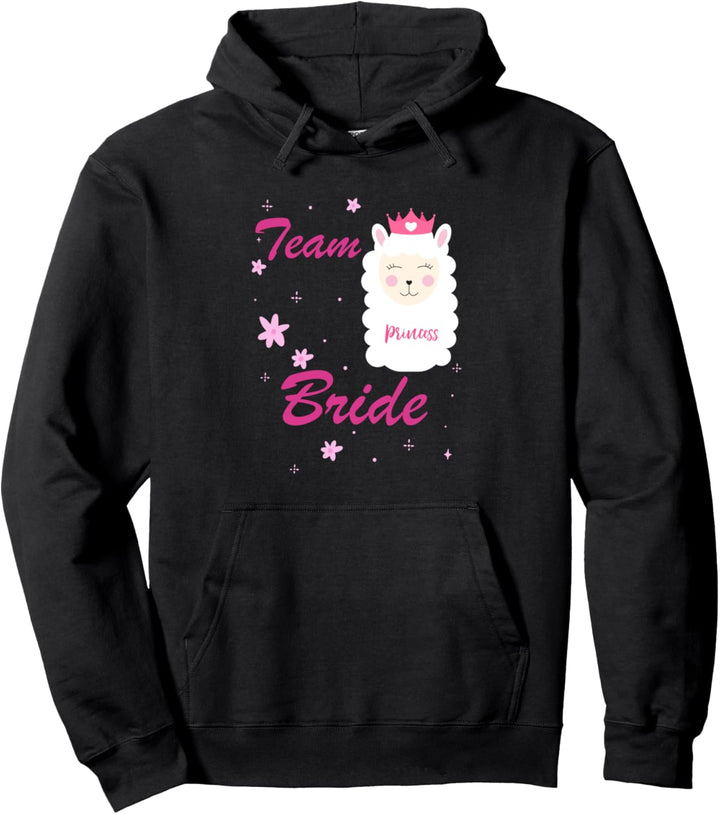 Team Bride Braut Brautjungfern Lama Alpaka Pullover Hoodie