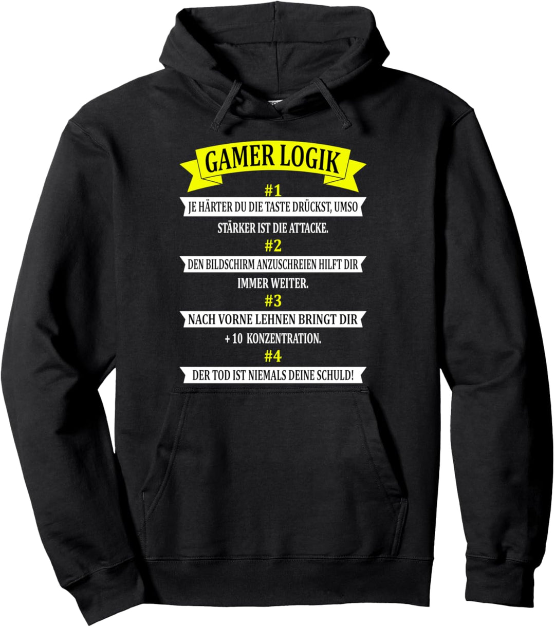 Zocken Konsole Video Game Spieler Zockerin Gamer Logik Pullover Hoodie