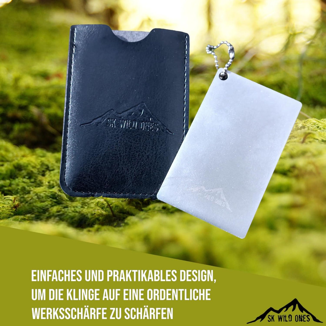 SK Wild Ones® Outdoor Schleifstein Messer - Messer Schärfen Diamant grob & fein - Wetzstein für Mess