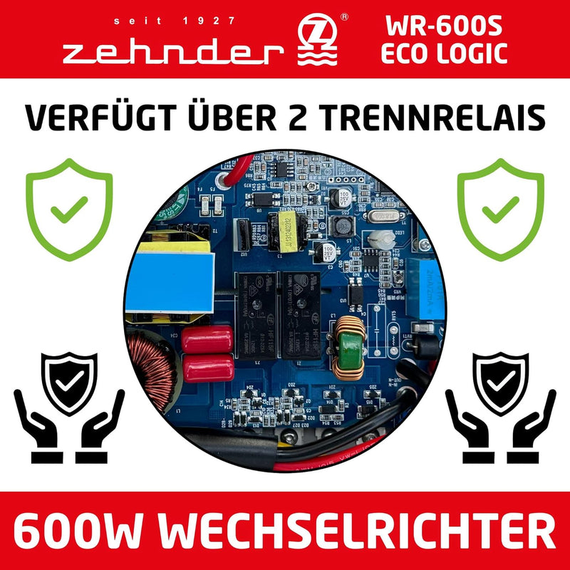 Zehnder WR-600S ECOLOGIC - Smart Micro Wechselrichter mit APP Steuerung - Effizientes Energiemanagme