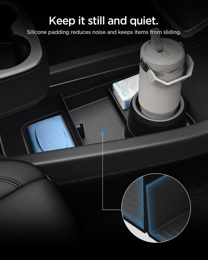 Spigen Tesla Model Y Juniper 2025 2026 (NUR Standard) Organizer für die untere Mittelkonsole mit Get