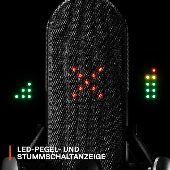 SteelSeries Alias USB-Mikrofon für PC – 3 Mal grössere Kapsel fürs Gaming, Streaming und Podcasting