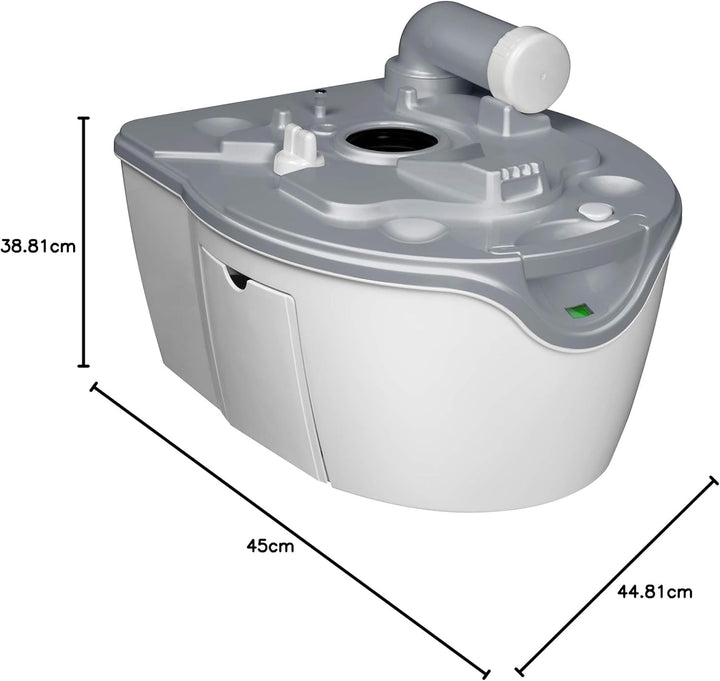 Thetford 92306 Porta Potti 565E (Elektric) Tragbare Toilette, Weiss-Grau, 448 x 388 x 450 mm Porta P