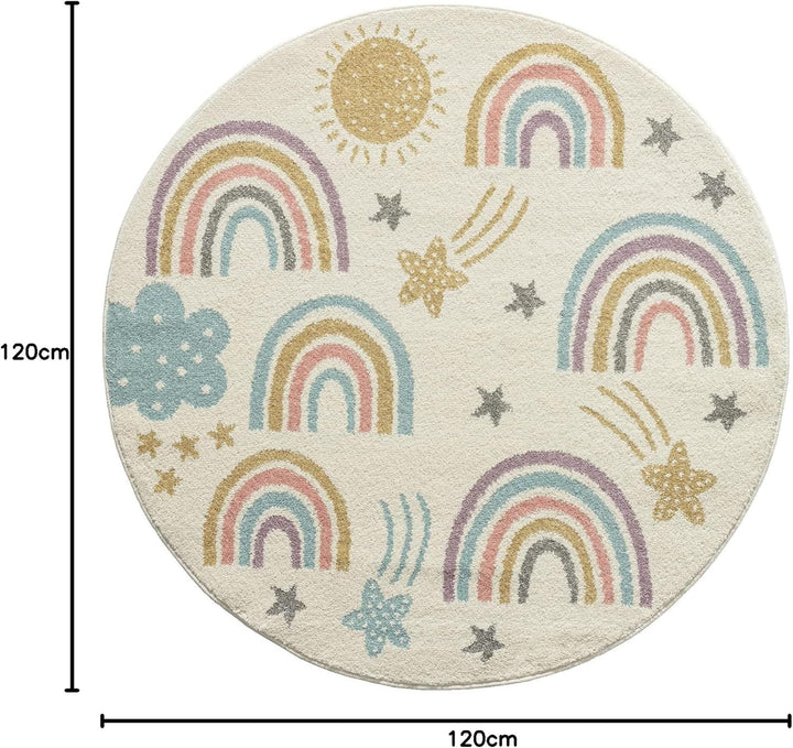 the carpet Beat Kids Moderner Weicher Kinderteppich, Weicher Flor, Pflegeleicht, Farbecht, Regenboge