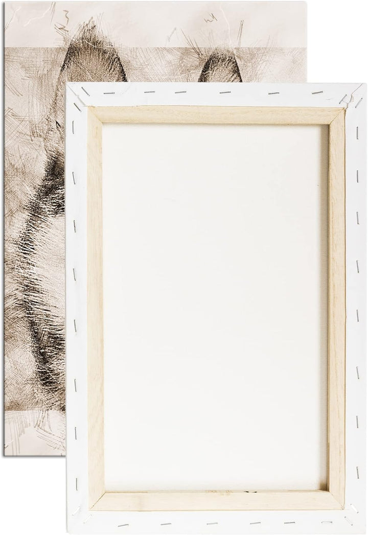 deyoli friedlicher Hund Effekt: Sepia Format: 80x60 als Leinwandbild, Motiv fertig gerahmt auf Echth