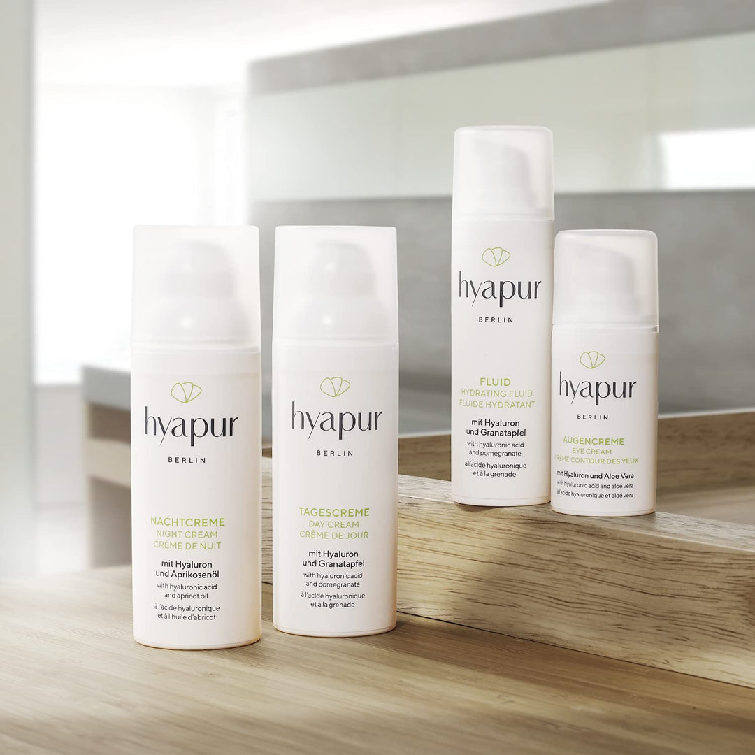 hyapur® - GREEN Fluid 30ml - Die leichte Feuchtigkeitspflege - zur Anti-Aging-Pflege mit Bio- Vegan-