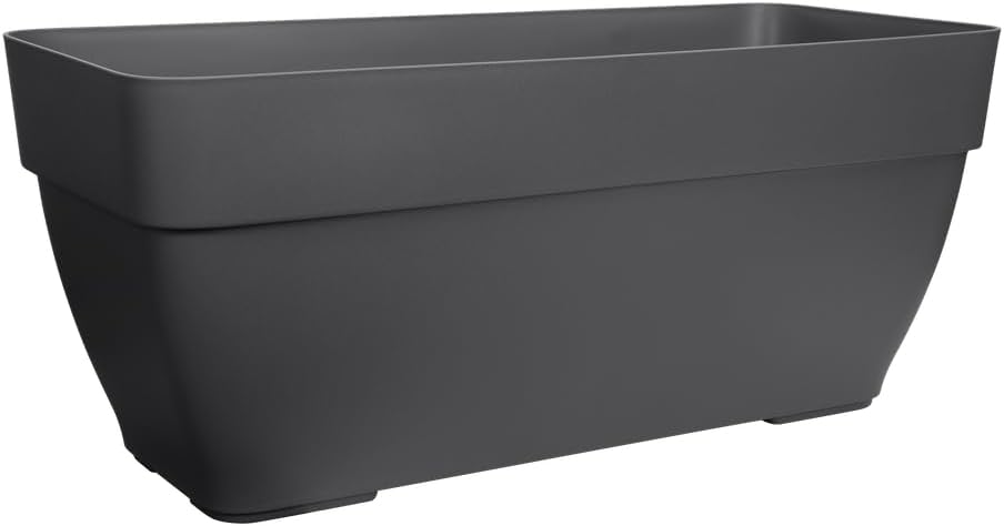 Elho Vibia Campana Trough 80 - Übertopf für Aussen Anthrazit 80 cm 80 cm Anthrazit, 80 cm Anthrazit