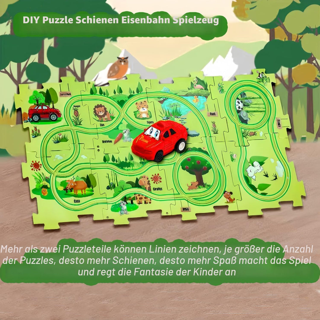 Auto Spielzeug Autorennbahn Spielzeugauto 8pcs DIY-Puzzlebahn für Kinderspielzeug DIY-Route Cars Spi