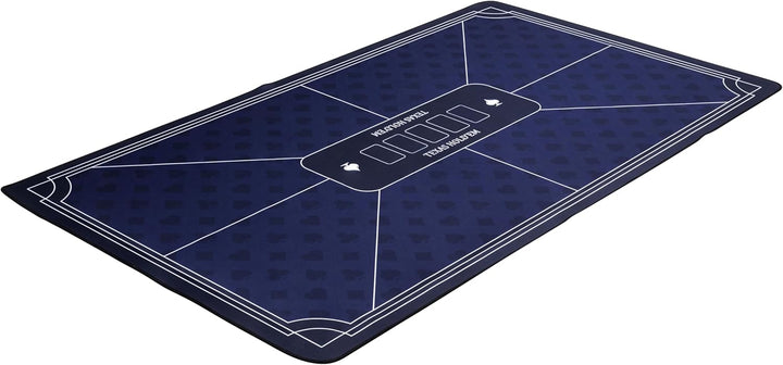 Engelhart - 320995 - Pokermatte, blau, rutschfeste Spielfläche, 140 cm x 80 cm, Dicke: 3 mm, Bedruck