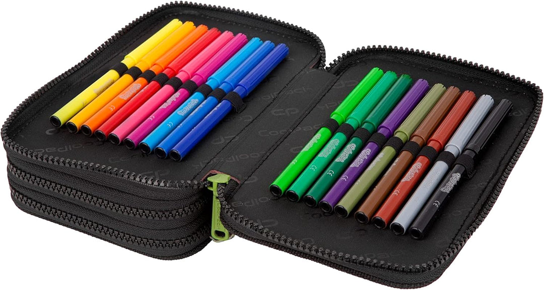 Goldkids Federtasche 3-fache Federmappe Adventure Park Federmäppchen 46-teilig gefüllte Schüleretui