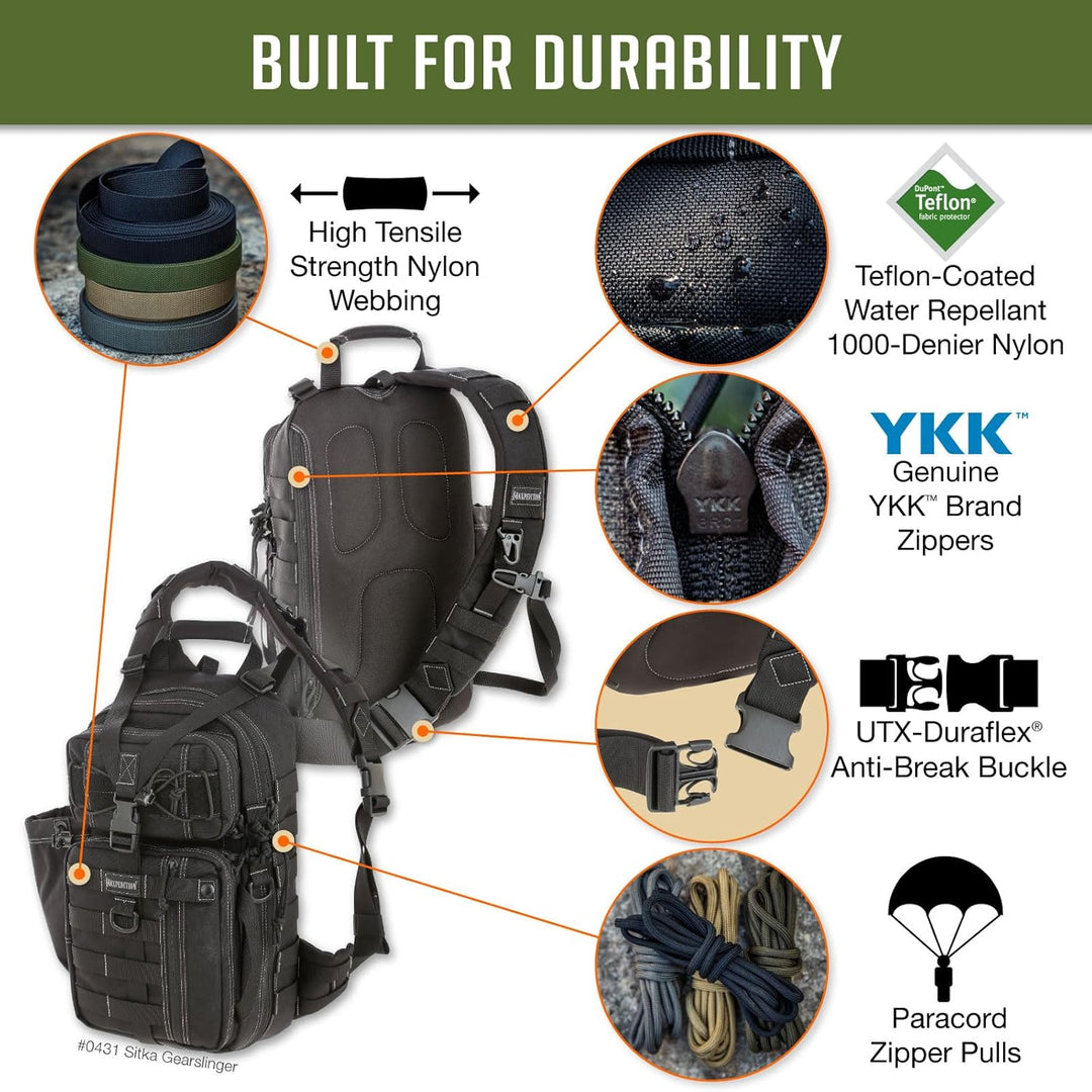 Maxpedition Gearslinger Sitka, 10 liters Schwarz, Schwarz