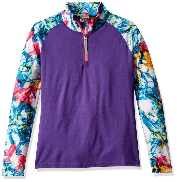 Spyder Mädchen Surface Zip T-Neck Surface Zip T-Neck XL Eureka-druck, XL Eureka-druck