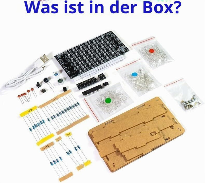 DIY Elektronik Bausatz, LED-Licht Musikalische Spektrum Elektronik Kit, Löten Bausatz mit Bauteilen,