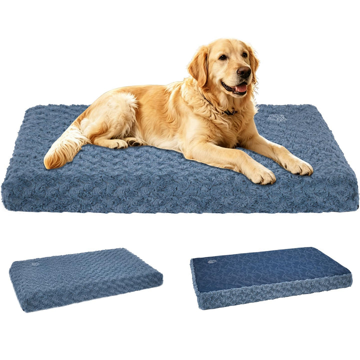 EMPSIGN Stilvolle Hundebett-Matte, Wendematratze (kühl und warm), wasserdichtes Futter, abnehmbarer,
