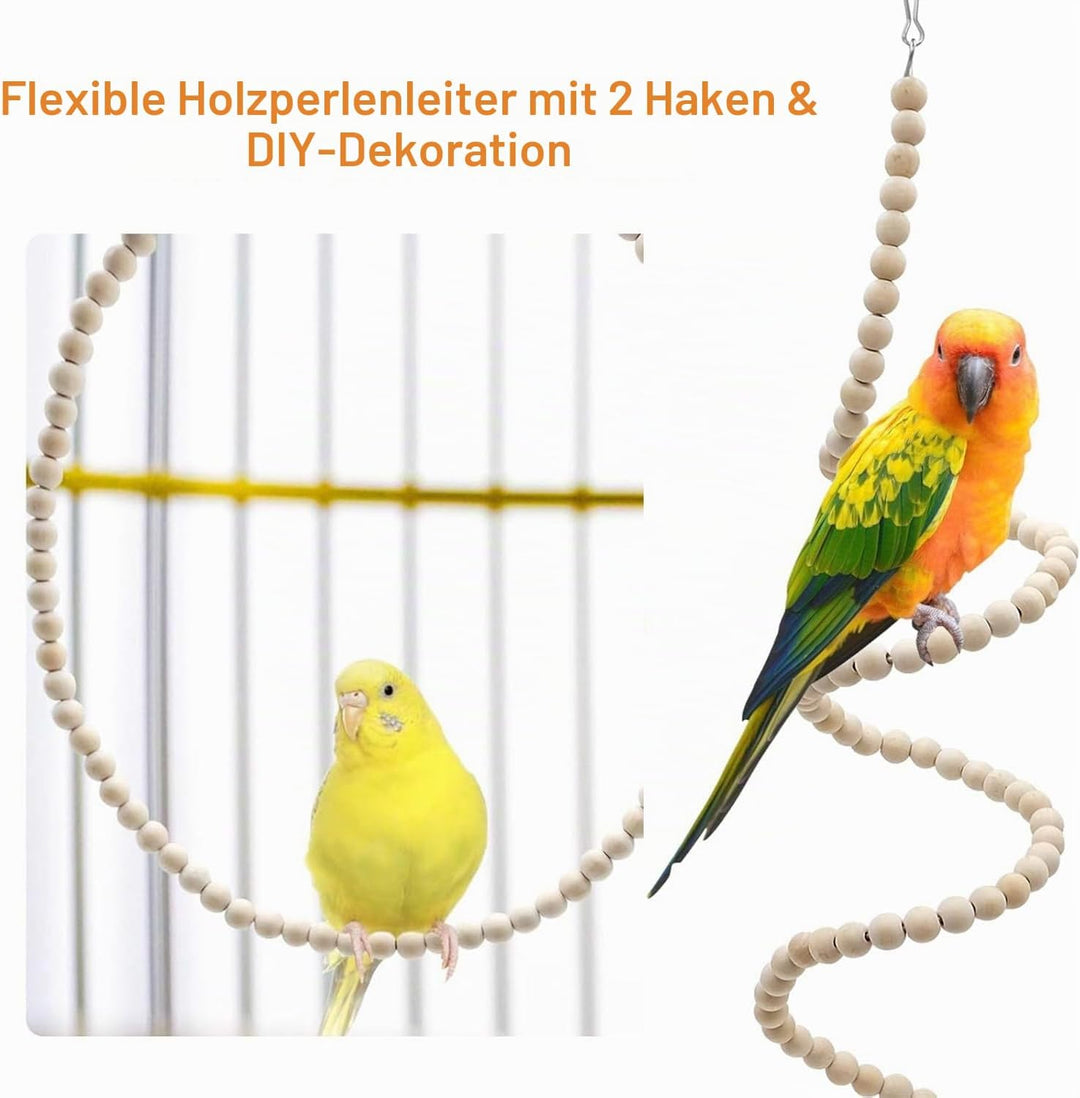 7 Stück Vogel Spielzeug, Wellensittich Zubehör, Vogelkäfig Zubehör, Vogel Spielzeug Wellensittich Sp