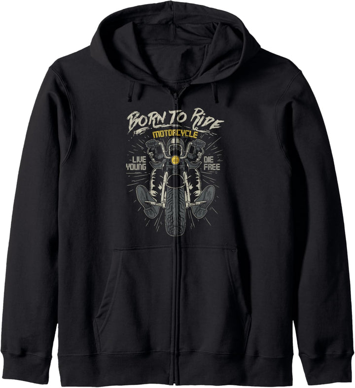 Born To Ride Motorrad Motorradfahrer Biker Geschenk Kapuzenjacke