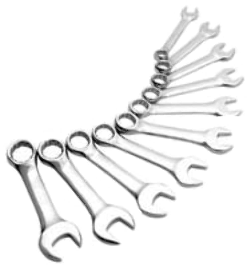 Sunex Tools 9930M metrischer Kurzringschlüsselsatz, 10-teilig Metrisches Kurzarm-Kombinations-Set, M