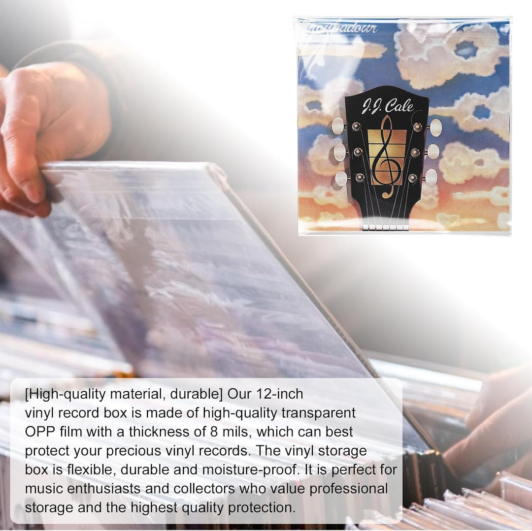 12 Zoll Schallplatten Hüllen Aussenhüllen: 100 Stück LP Schutzhüllen Vinyl Hüllen für Single & Doppe