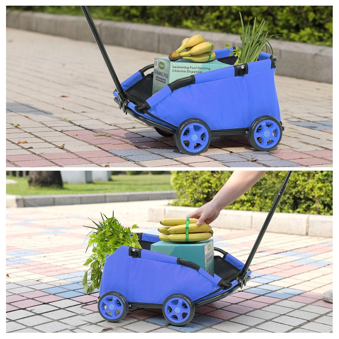 Mini-Hundewagen für Mini-Haustiere, faltbarer multifunktionaler Einkaufswagen mit ausziehbarem Ziehg