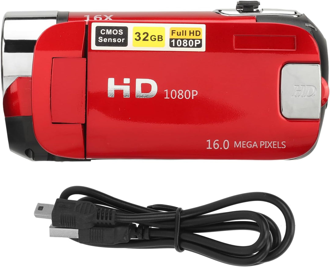 D90 1080P 16MP Digitalkamera 2,4 Zoll Drehbare Bildschirm Kamera 16X Zoom HD Videorekorder mit Beleu