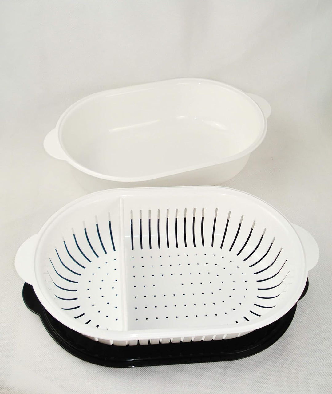 TUPPERWARE 4,0 L Super Servierstar Siebservierer Sieb schwarz by Tupperware