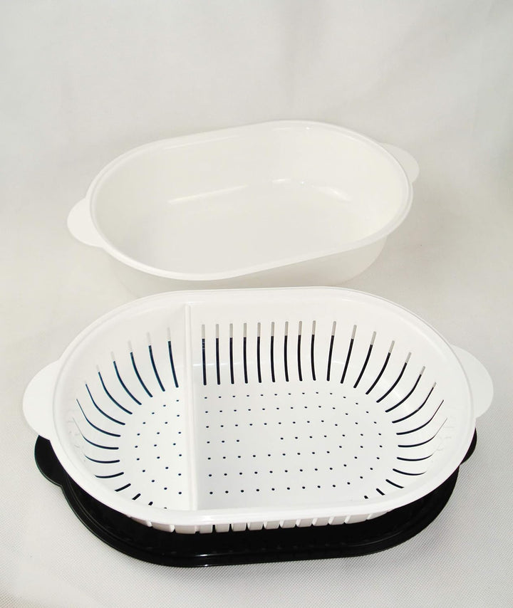 TUPPERWARE 4,0 L Super Servierstar Siebservierer Sieb schwarz by Tupperware