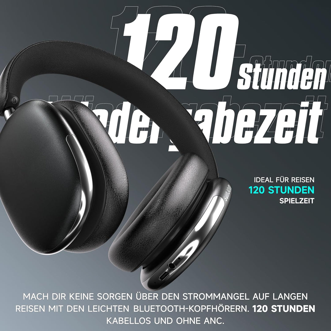 Freepods 120H Spielzeit Bluetooth ANC/ENC Over-Ear-Kopfhörer Aktive Geräuschunterdrückung drahtlos,