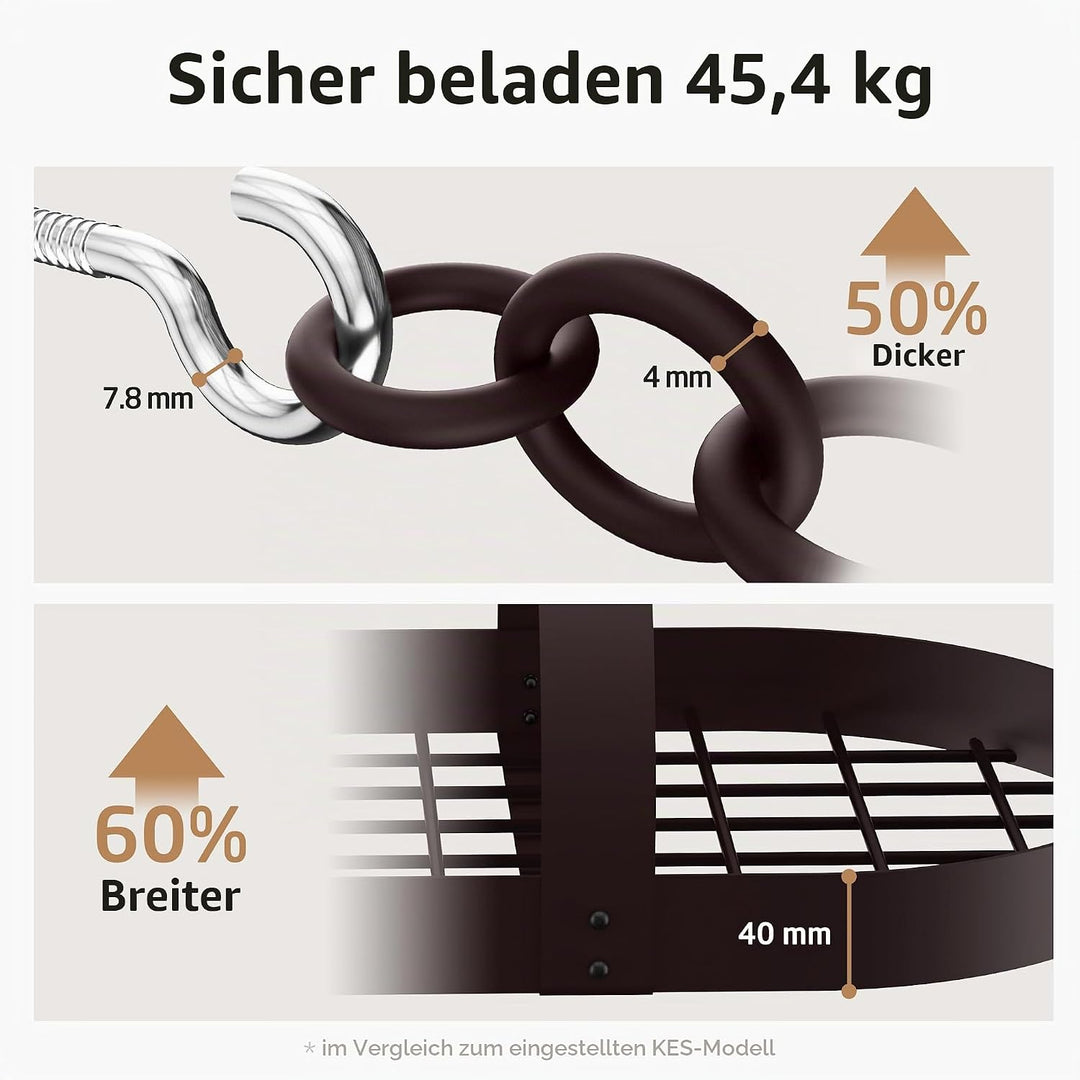 KES 85x39cm Ölbronze Topfhalter Pfannenhalter Hängeregal Küche Topfregal Deckenregal Hängend Küchenr