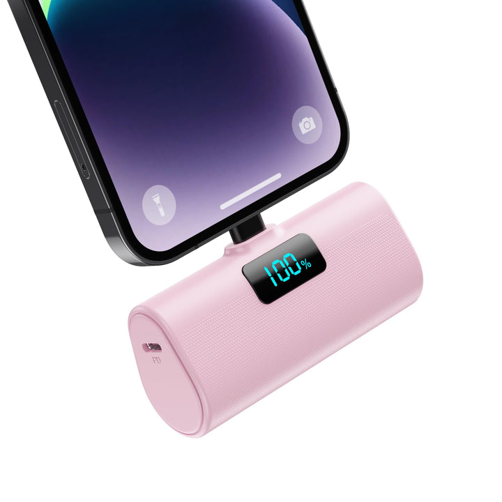 Mini Powerbank 5200mAh für iPhone, Klein Power Bank 20W PD 4.0A Schnellladefunktion Externer Akku, C