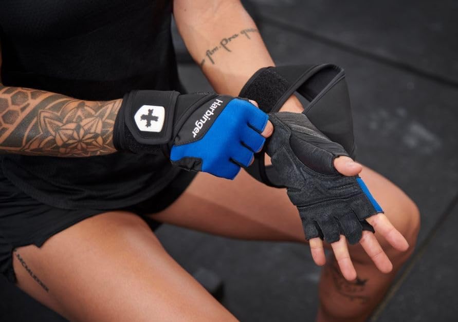 Harbinger Trainings-Griff-Handschuhe, schwere Hebehandschuhe für mehr Handflächenschutz und Handgele