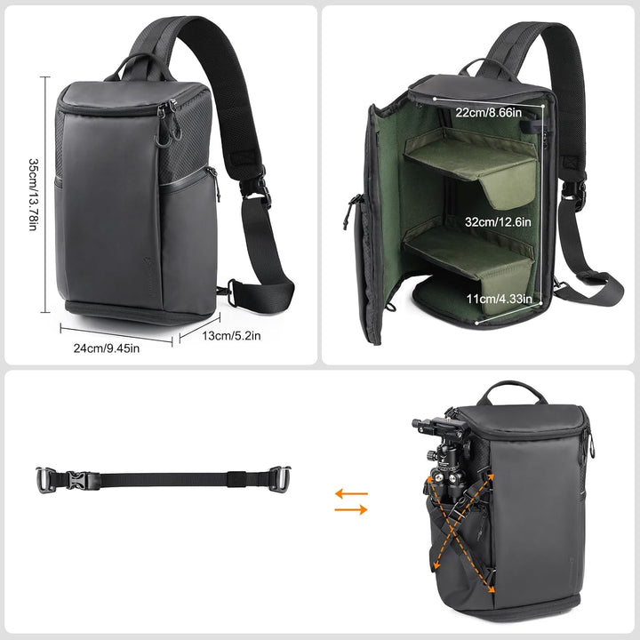 Besnfoto Kameratasche, wasserdicht, für Phootographen, Reisen, DSLR, SLR, spiegellose Kameratasche S