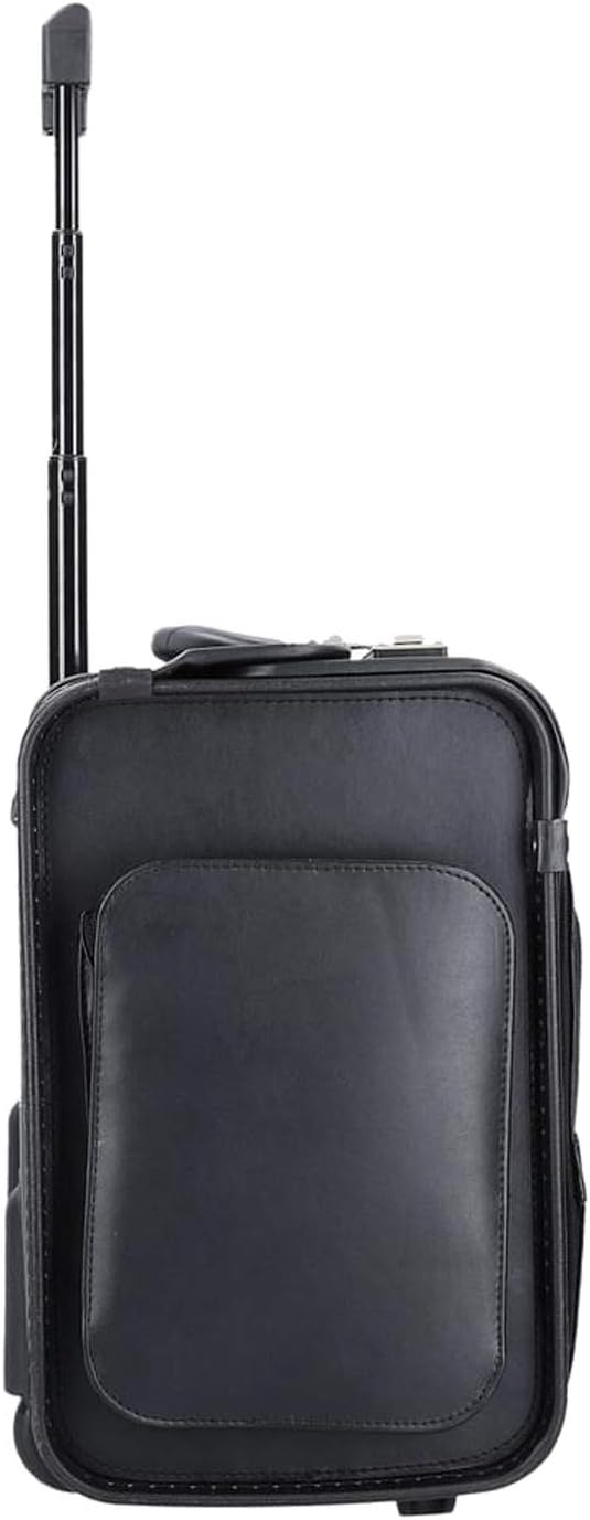 Pilotenkoffer Aktenkoffer Laptop Trolley Koffer Kunstleder Schwarz 48 cm Bowatex