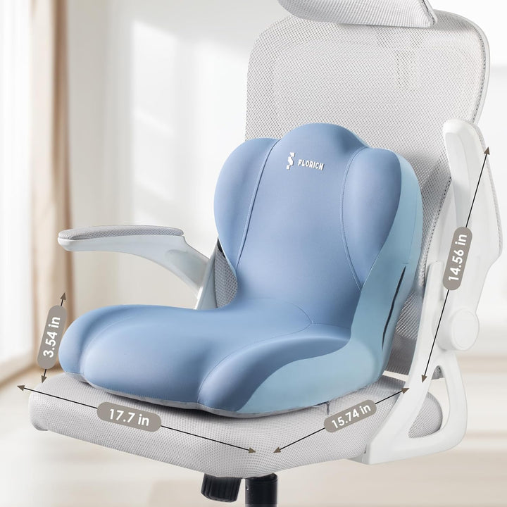 FLORICH Sitzkissen Orthopädisch und Lendenstützkissen Memory-Schaum Ergonomisches Sitzkissen einteil