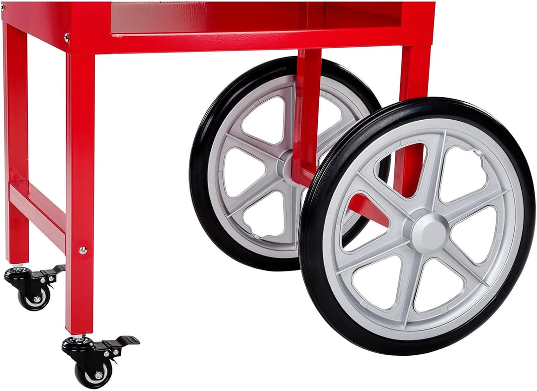 Royal Catering RCPT-16E Wagen für Popcornmaschine Popcornwagen 2 Räder Rot